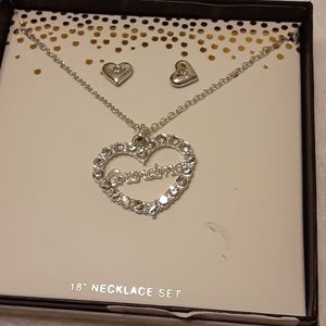Grandma necklace and earring set